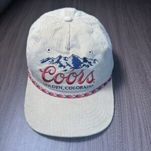 Coors Golden, Colorado snapback baseball cap, Corduroy, Banquet brand